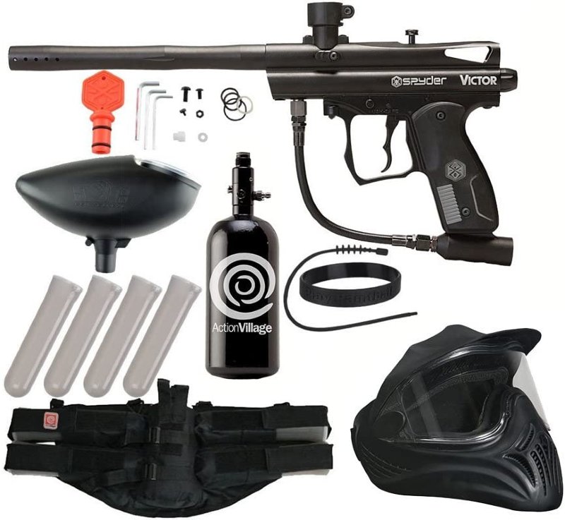 Kingman Spyder Victor beginner paintball gun starter package